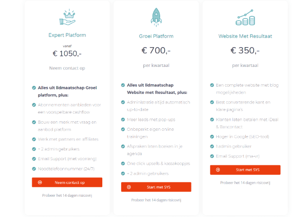 tarieven-sys-platform tarieven-sys-platform